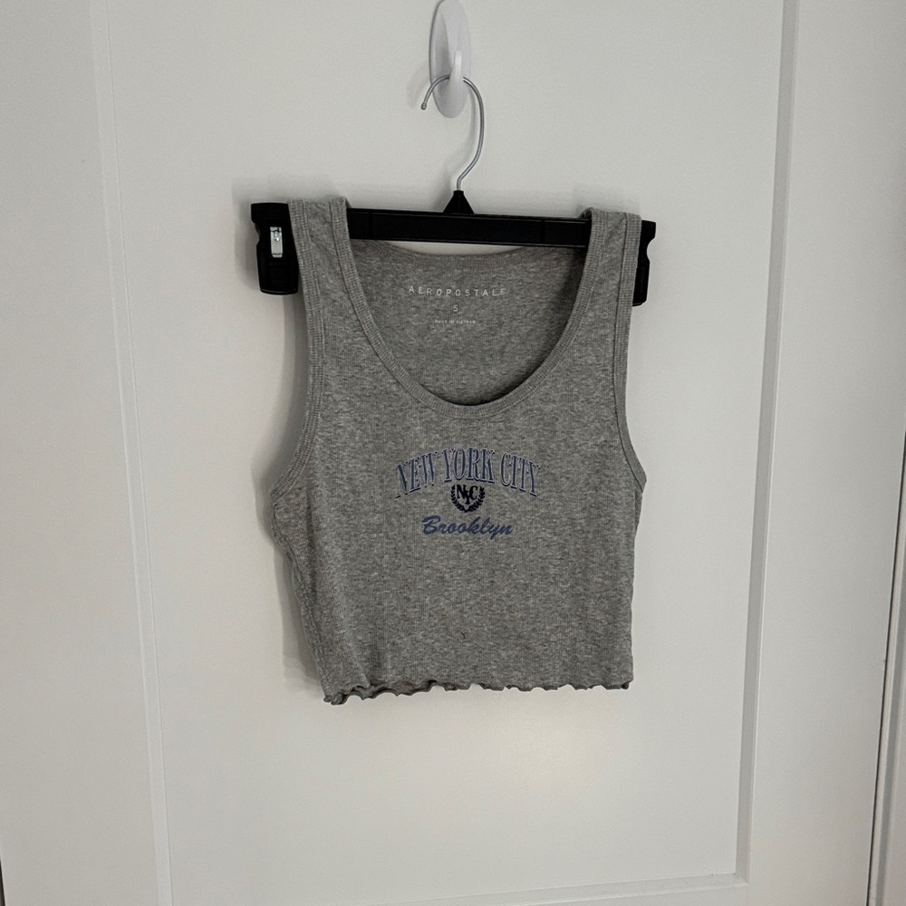 Aeropostale Heather Gray Ribbed Tank